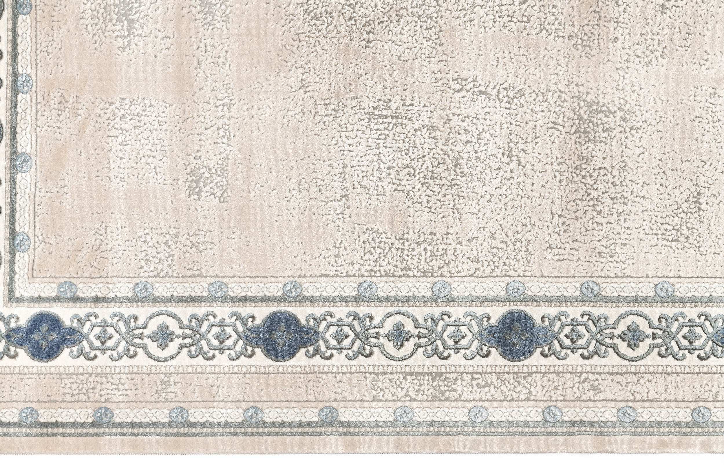 PREMIUM Modern/Minimalist Bedroom Blue/Cream Acrylic Rectangular Purple Rug 2601C