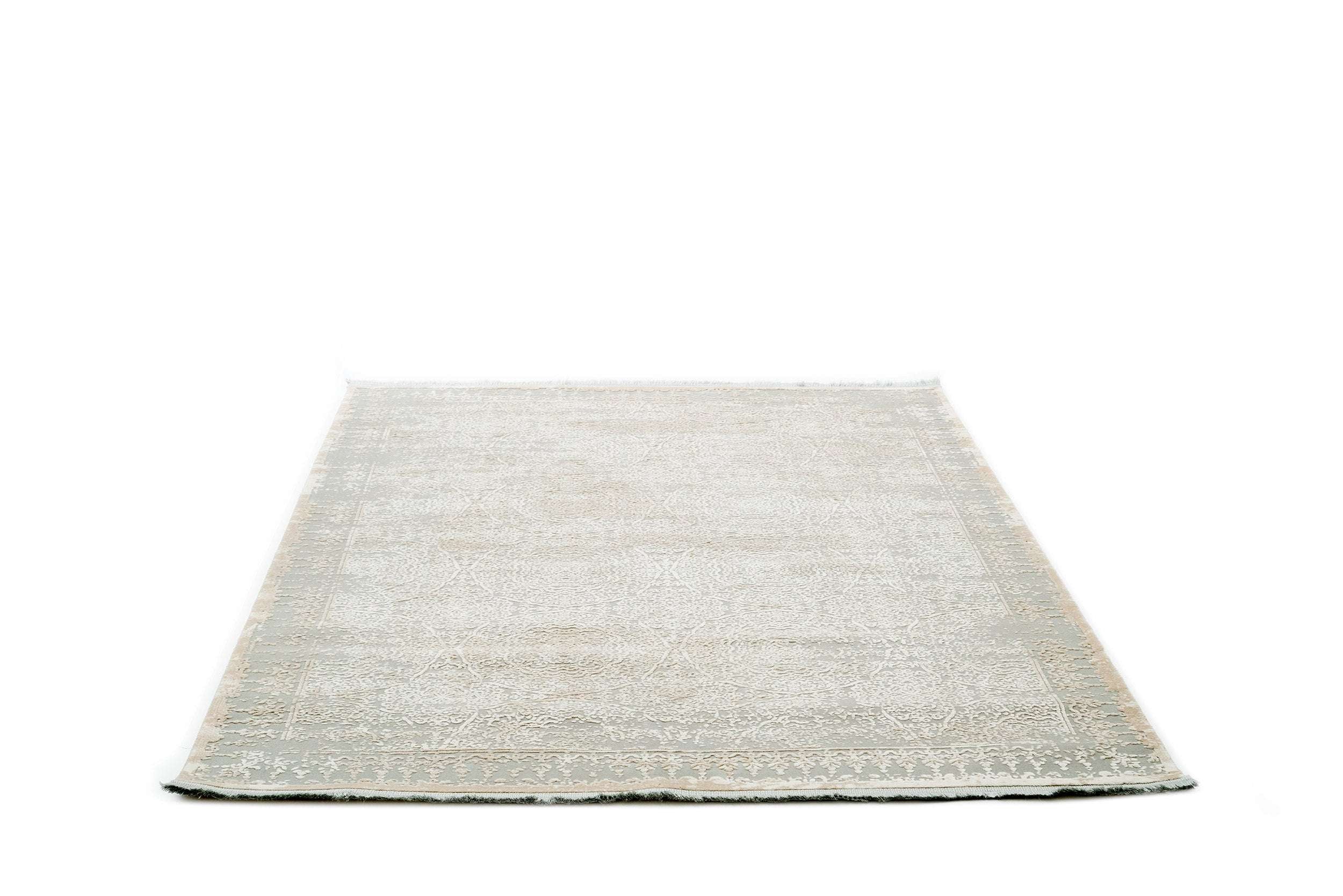 PREMIUM Modern Living Room/Hallway Grey/Beige Acrylic Rectangular Purple Carpet 2613B