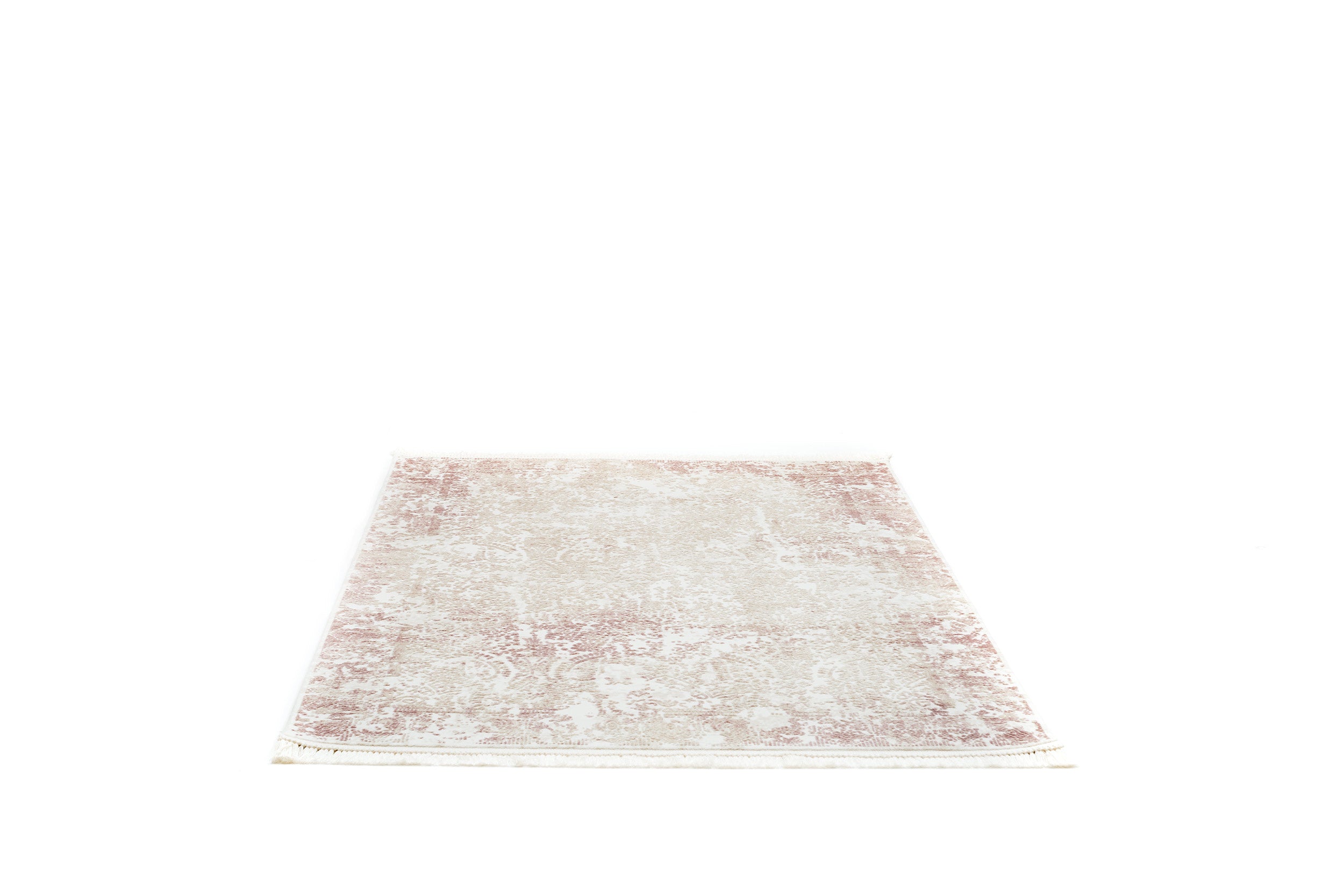 PREMIUM Abstract/Modern Living Cream/Pink Acrylic Carpet - Aysil 1717B
