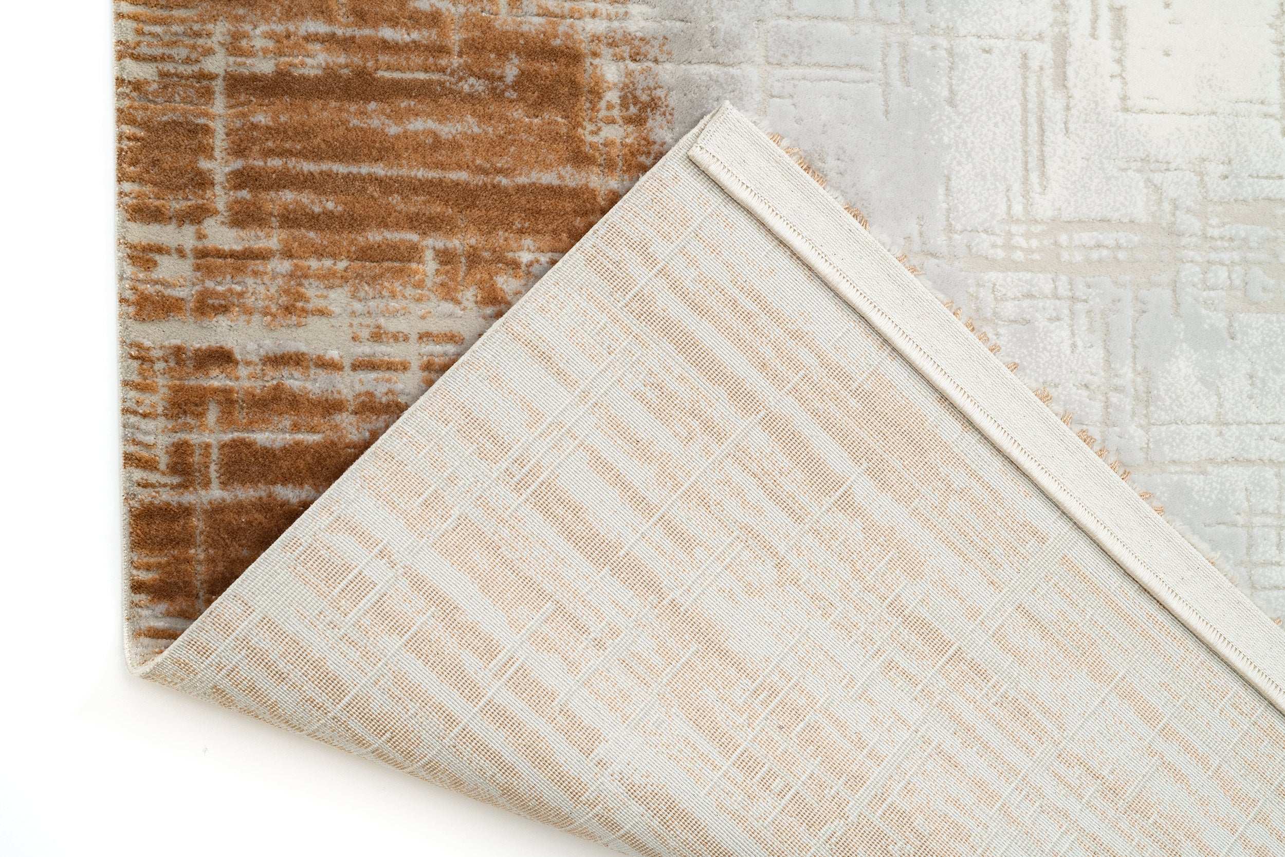 PREMIUM Modern Living Copper/Grey Acrylic Carpet - Topkapi R007A