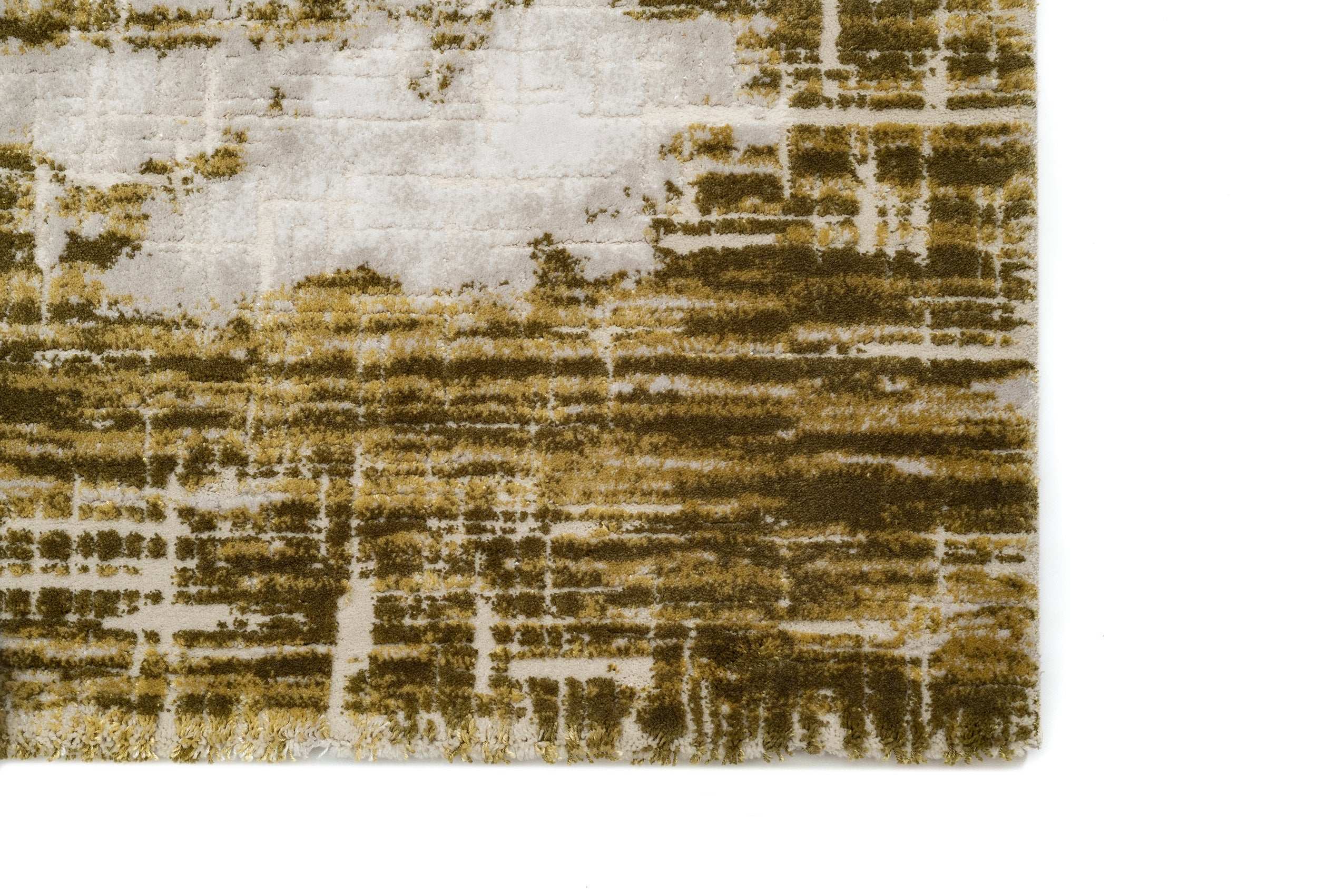 PREMIUM Modern Bedroom Carpet Green/Grey Acrylic Topkapi R007A