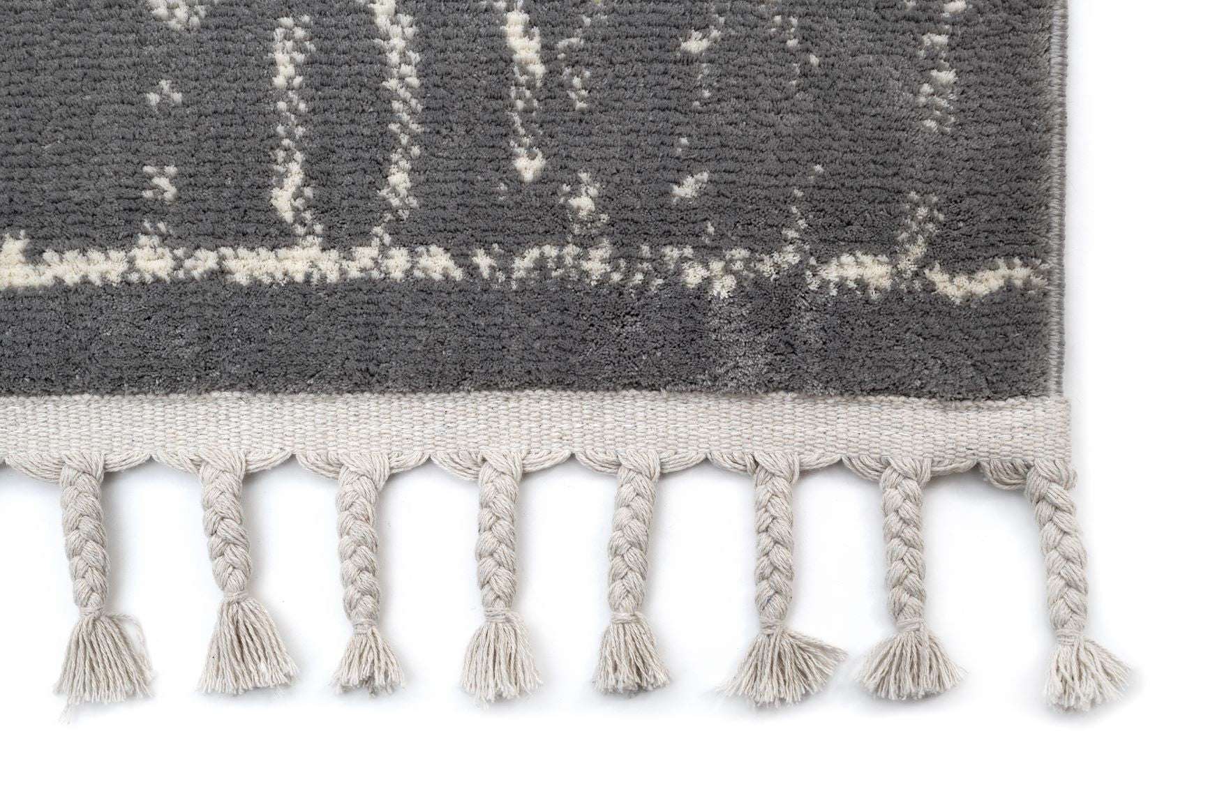 Modern Living Room Rug Grey Polyester Rectangular Otantik 2619A