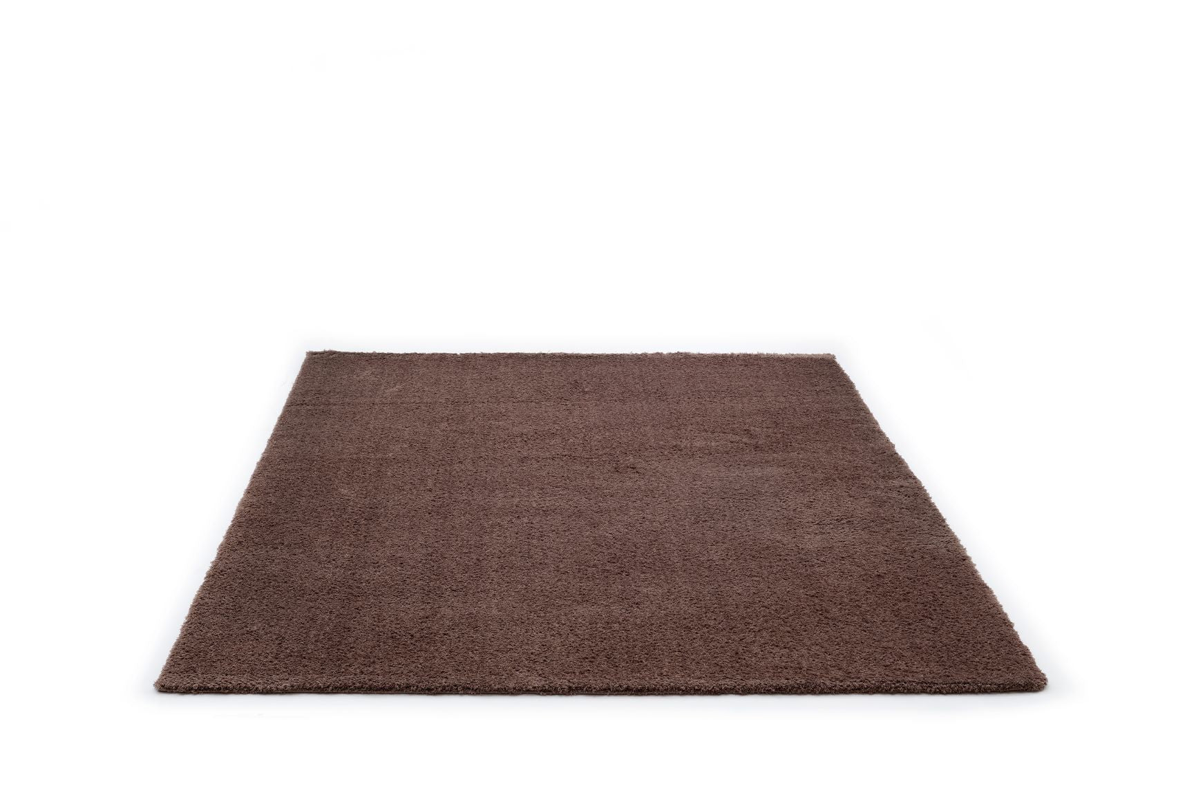 Modern Living Room Rug Brown Polyester Rectangular Fluffy TiaraEco