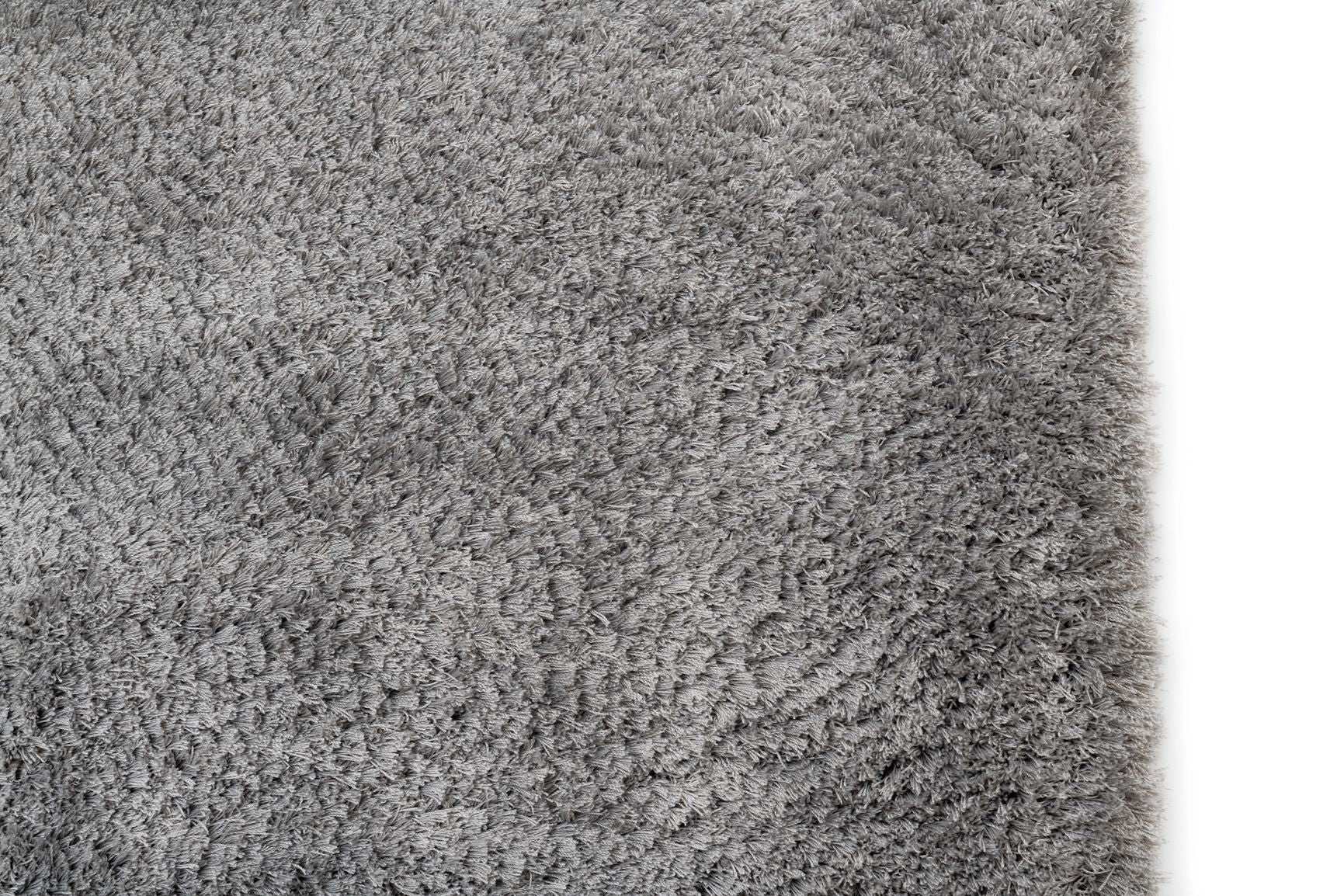Modern Living Room/Bedroom Rug Grey Polyester Rectangular Fluffy TiaraEco
