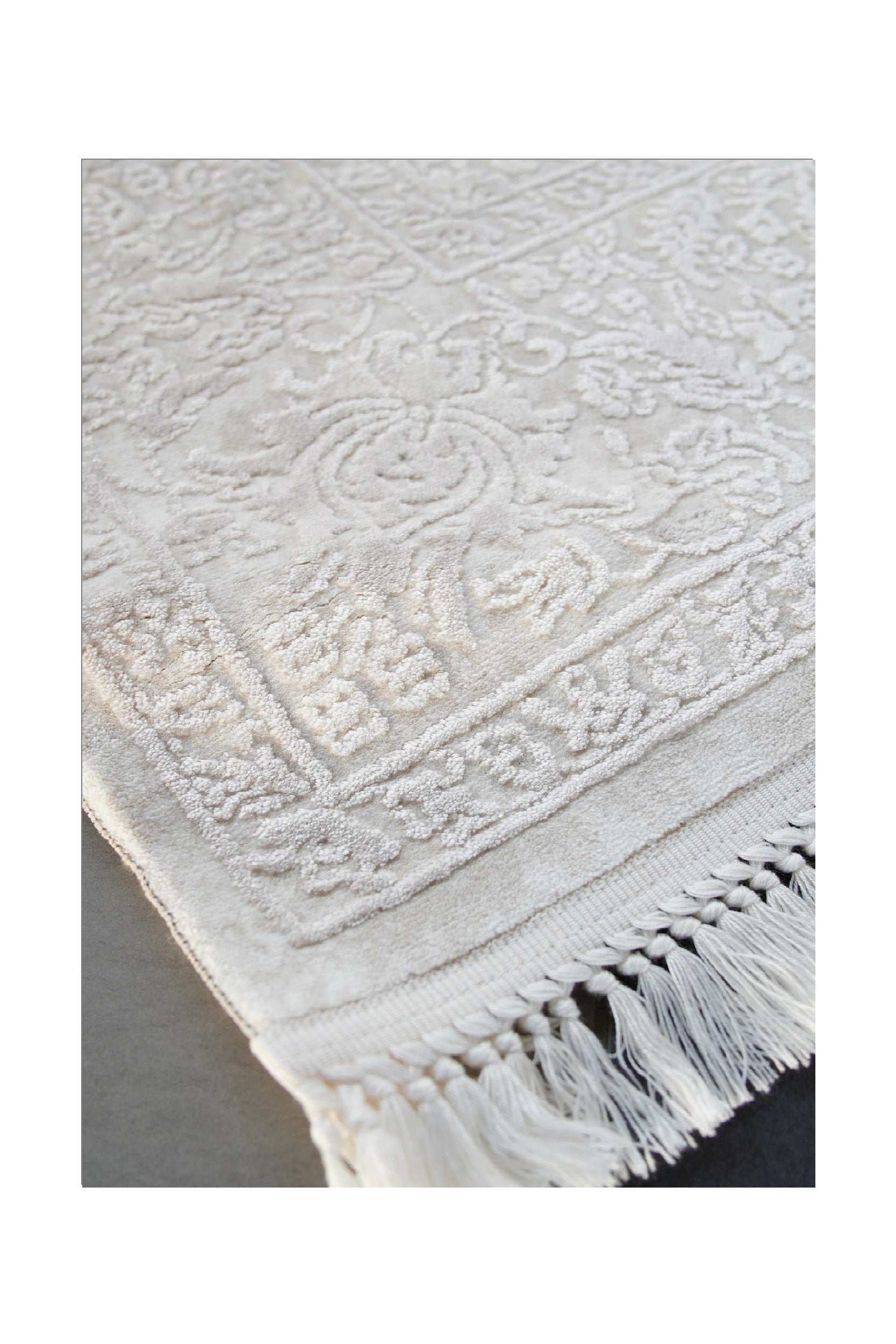 PREMIUM Abstract Bedroom Carpet Cream/Beige Acrylic - Aysil 4686A