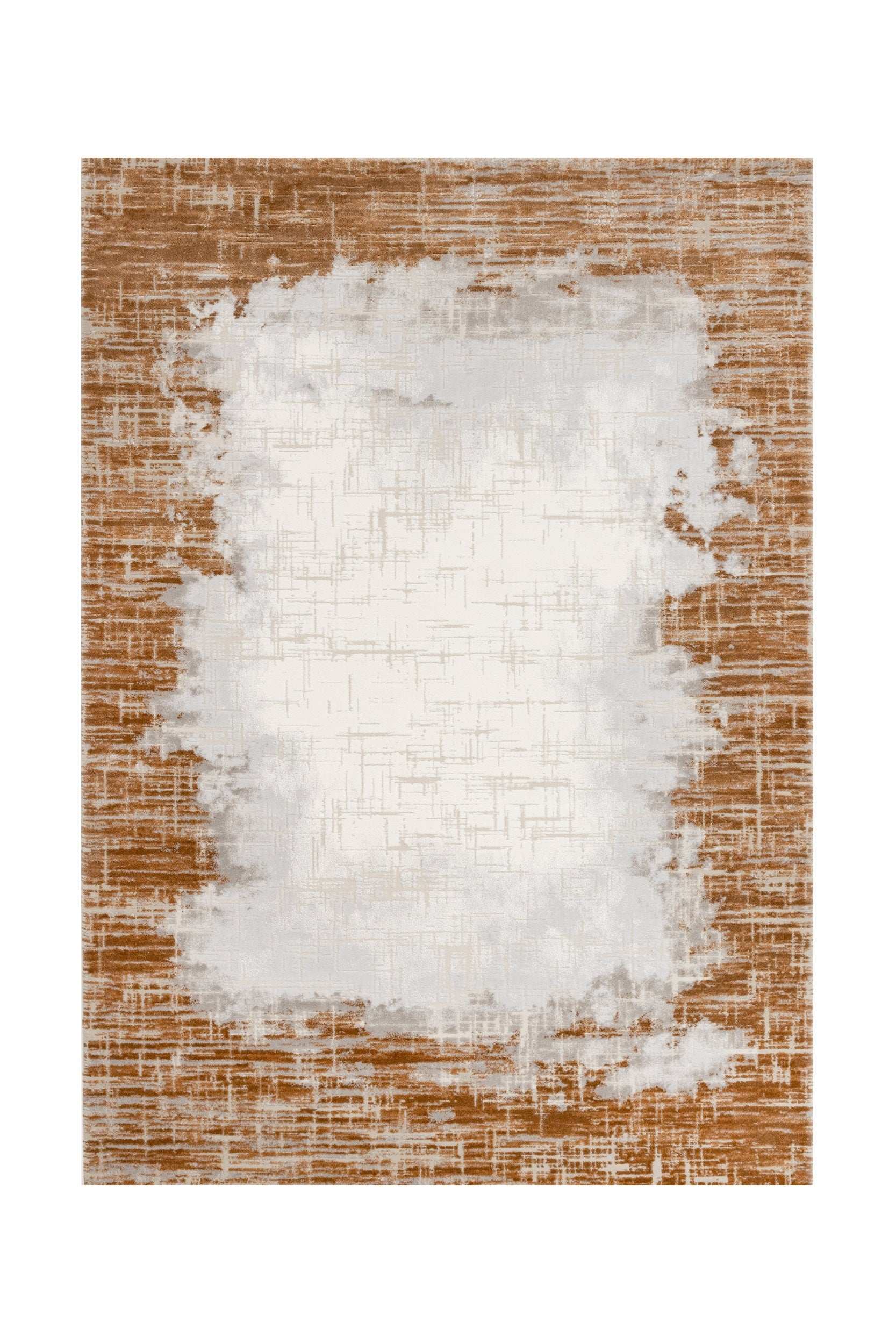 PREMIUM Modern Living Copper/Grey Acrylic Carpet - Topkapi R007A